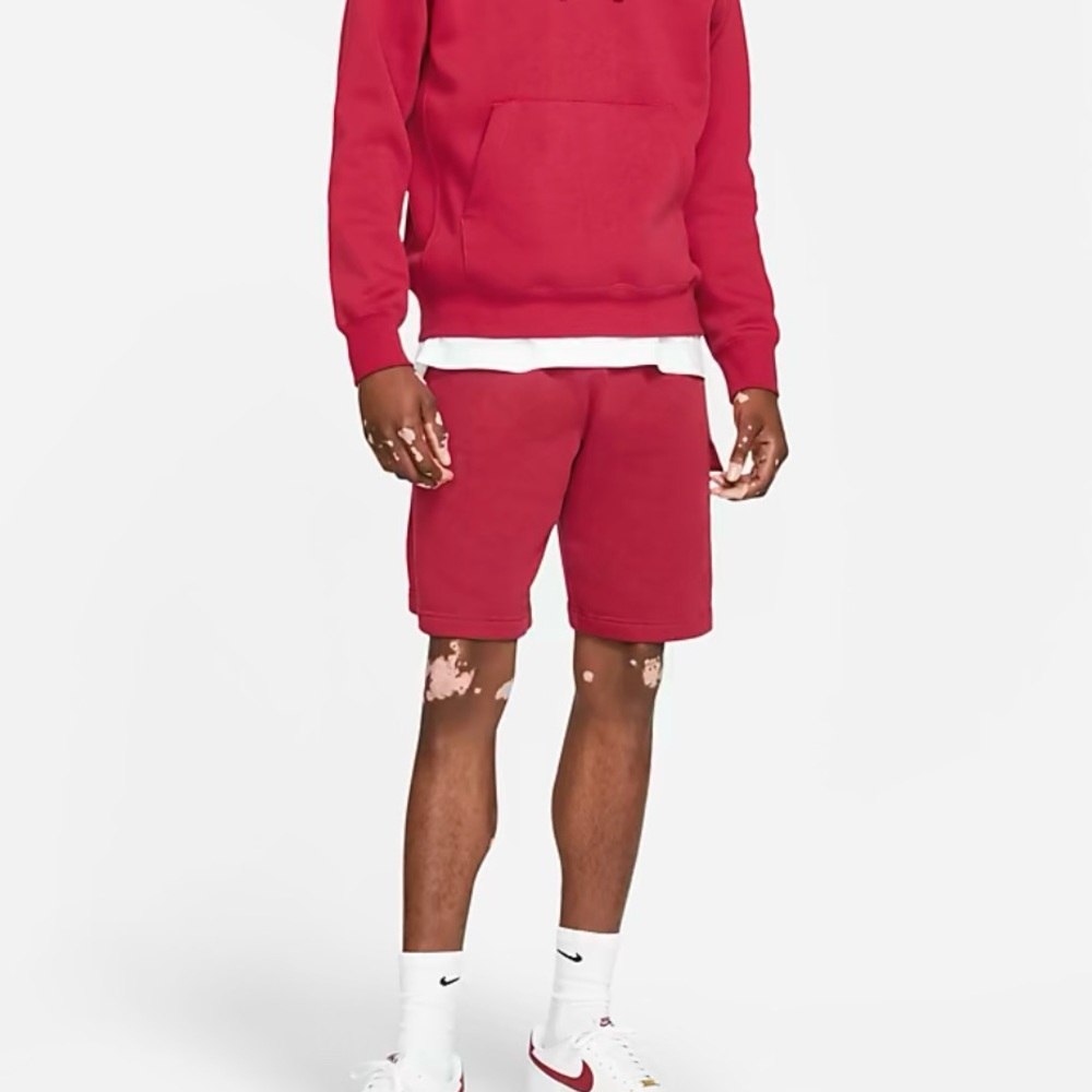 Nike Sportswear Club Fleece Cargo Shorts Mens Red NEW CZ9956-690 - Picture 4 of 6